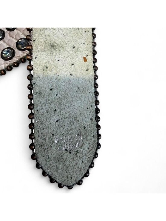 Vintage Y2K Blingy Studded Fleur-De-Lis Statement Belt Women\'s Medium Western main image 7